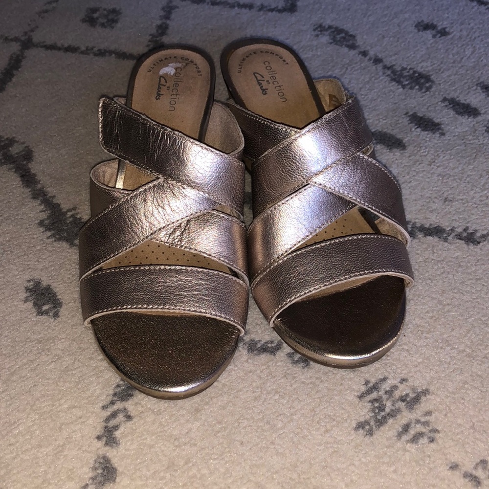 Clarks collection.  Cork wedge.  Super comfy